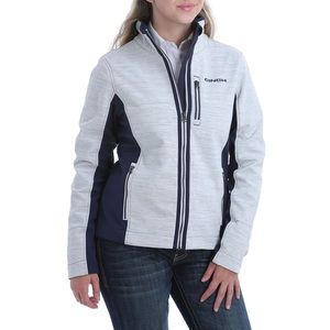 Womens Cinch white color block bonded jacket